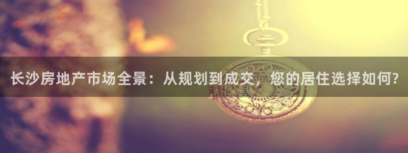 新宝5下载官方：长沙房地产市场全景：从规划到成交，您的居住选