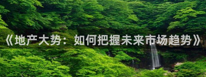 新宝5娱乐多：《地产大势：如何把握未来市场趋势》
