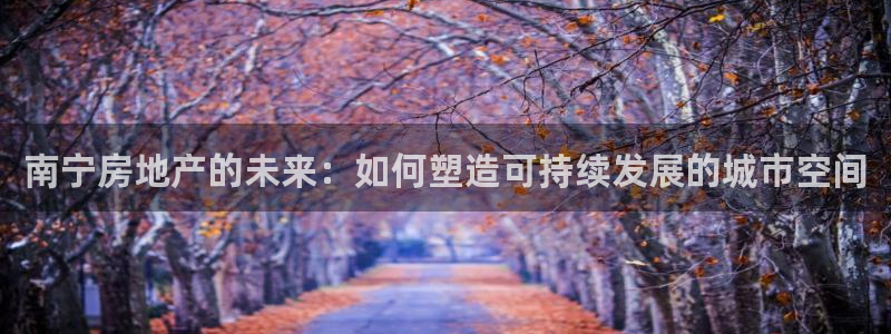 新宝_5：南宁房地产的未来：如何塑造可持续发展的城市空间