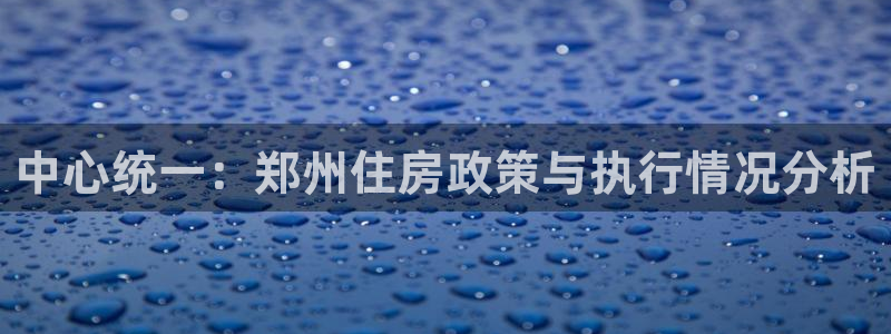 新宝5日谢29999：中心统一：郑州住房政策与执行情况分析