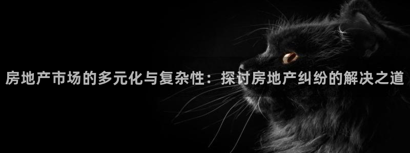 新宝5入口：房地产市场的多元化与复杂性：探讨房地产纠纷的解决