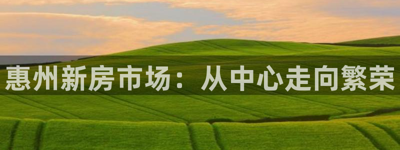 新宝5平台登录：惠州新房市场：从中心走向繁荣